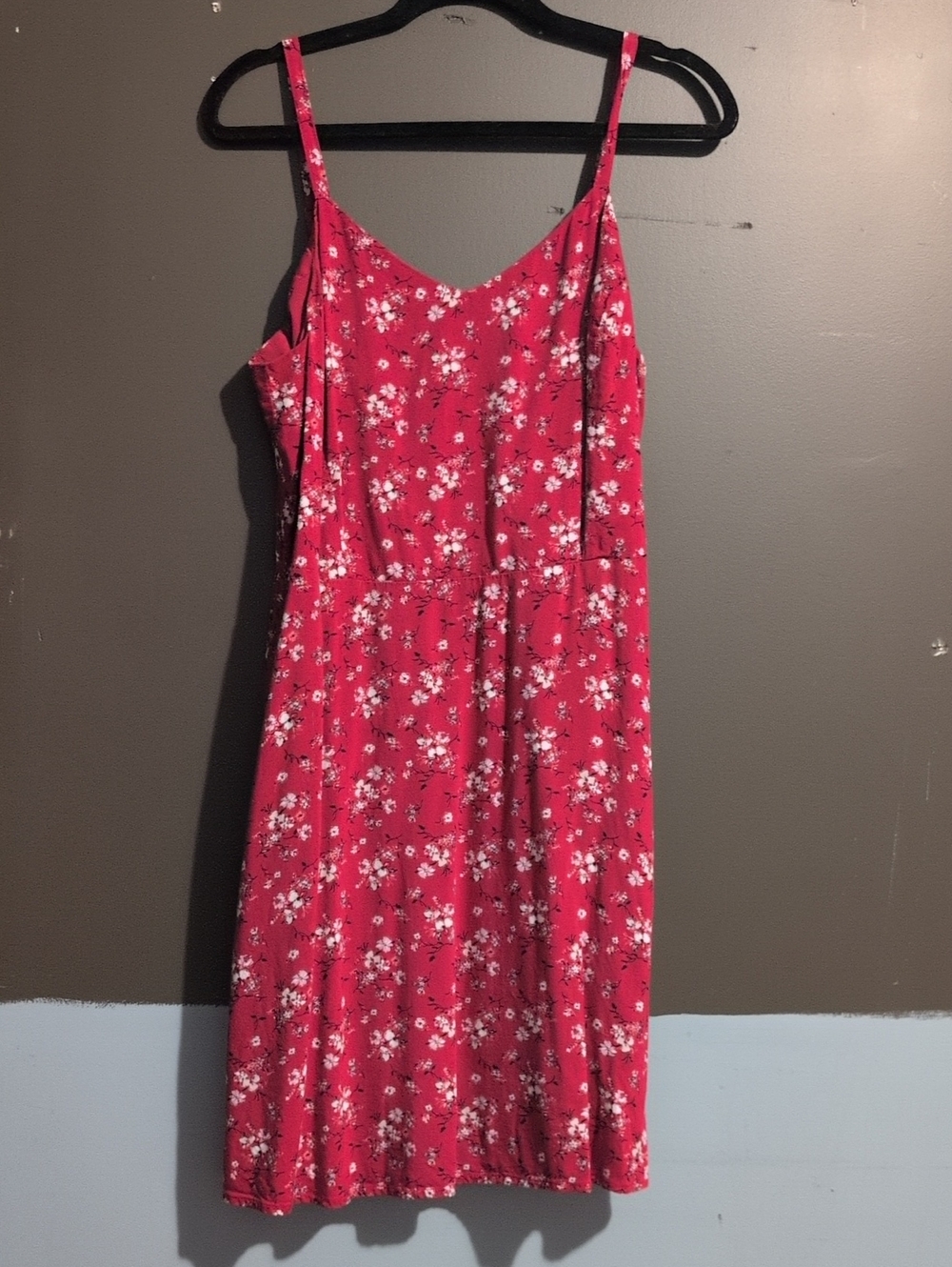 Maurices Red Floral Smocked Sundress